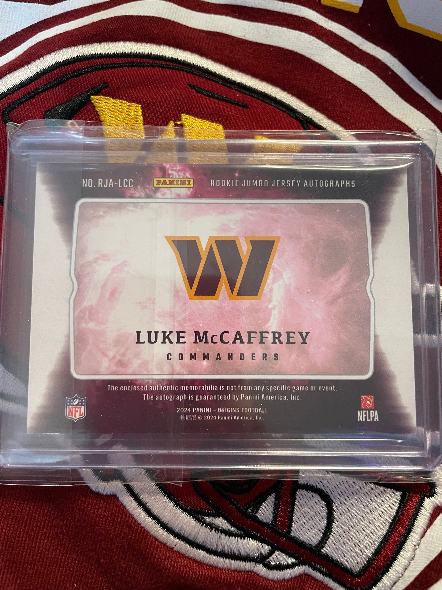 2024 Origins Luke McCaffrey Jumbo RPA /99