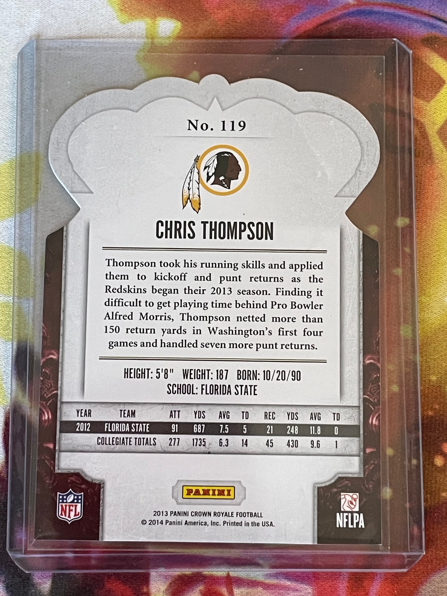 2013 Crown Royale Chris Thompson Die Cut