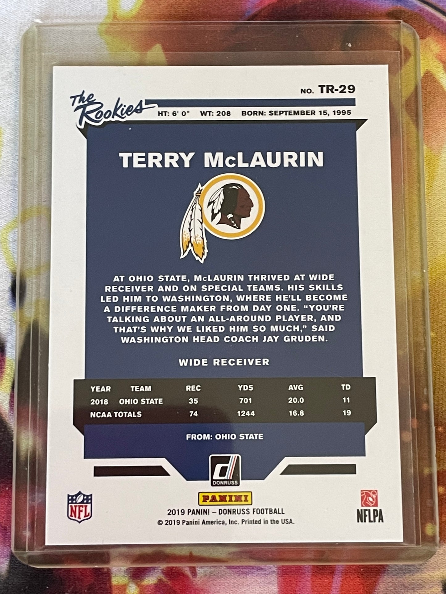 2019 Donruss Terry McLaurin The Rookies