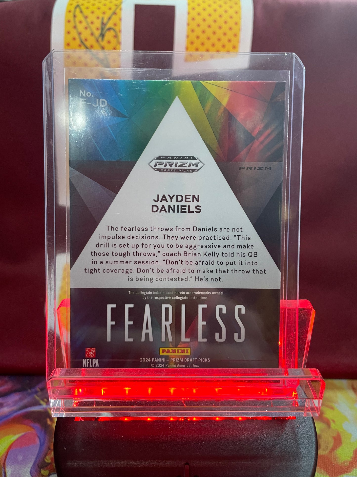 2024 Prizm Draft Picks Jayden Daniels Fearless Red Cracked Ice