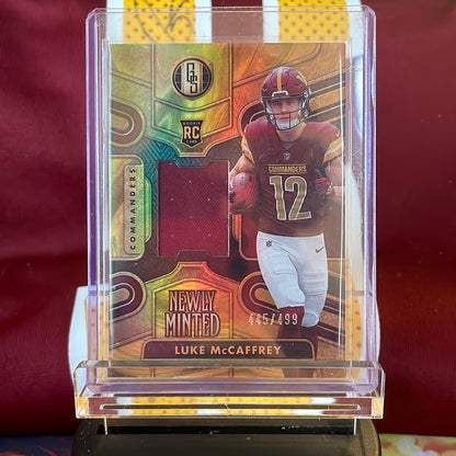 2024 Gold Standard Rookie Luke McCaffrey Newly Minted /499