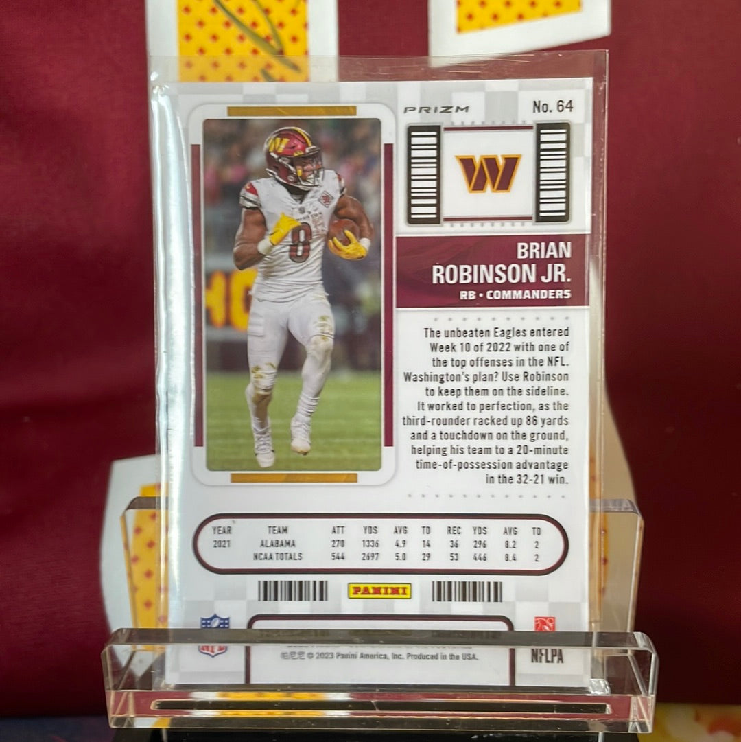 2022 Contenders Optic Brian Robinson Jr Silver