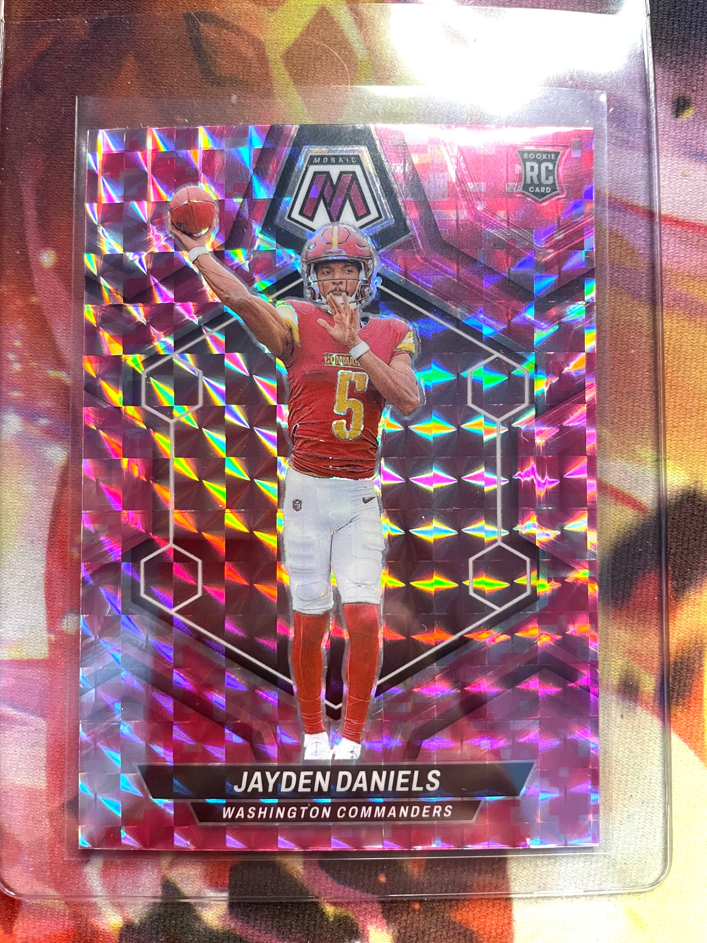 2024 Mosaic Jayden Daniels Pink Camo Parallel