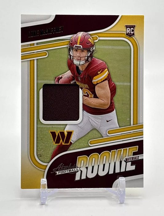 2024 Absolute Luke McCaffrey Rookie Materials Patch Card