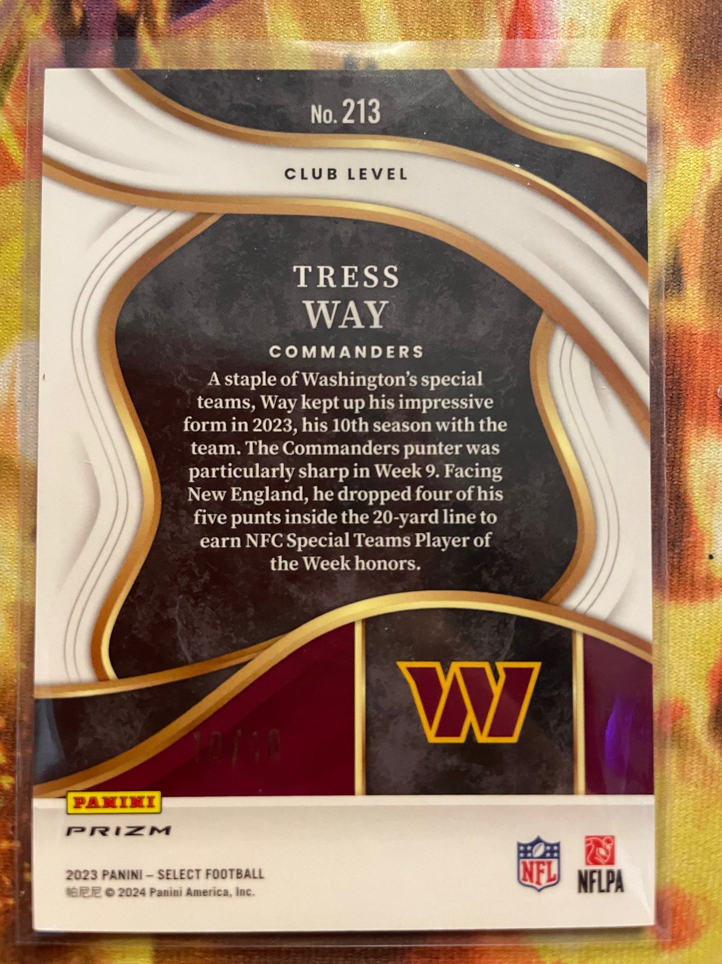 2023 Select Tress Way Dragon Scale GOLD Prizm /10 (JERSEY AND COLOR MATCH)