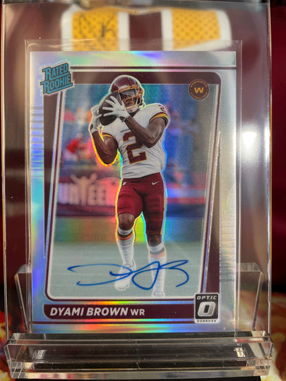 2021 Donruss Optic Dyami Brown Rated Rookie ON CARD Auto 125/125