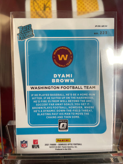 2021 Donruss Optic Dyami Brown Rated Rookie Red Hyper