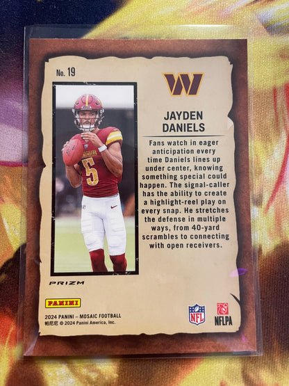 2024 Mosaic Jayden Daniels Notoriety Silver Refractor