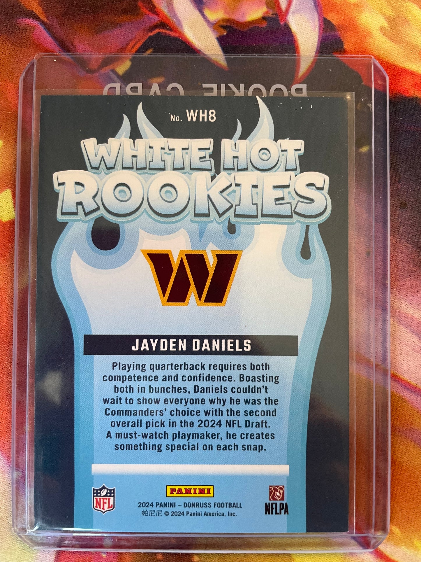 2024 Donruss Jayden Daniels White Hot Rookies Insert