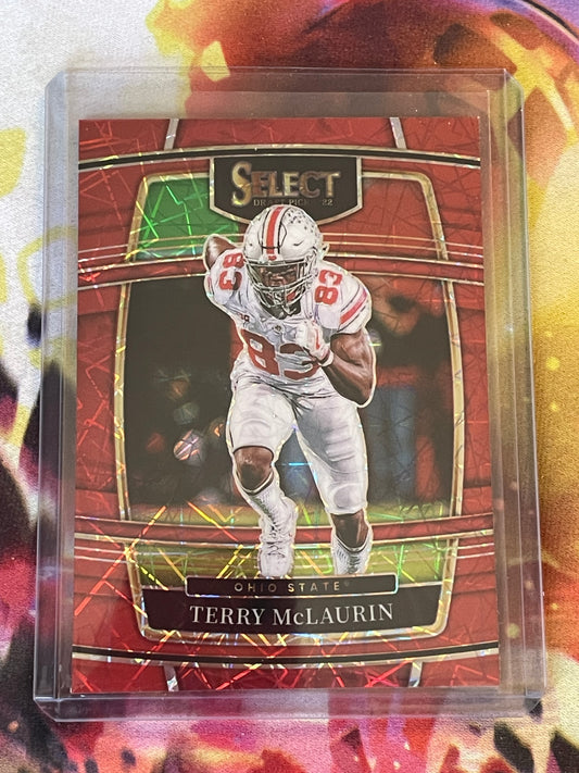 2022 Select Draft Picks Terry McLaurin Red Lazer Parallel