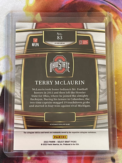 2022 Select Draft Picks Terry McLaurin Red Lazer Parallel