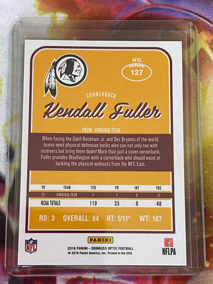 2016 Donruss Optic Kendall Fuller Rookie Color Match