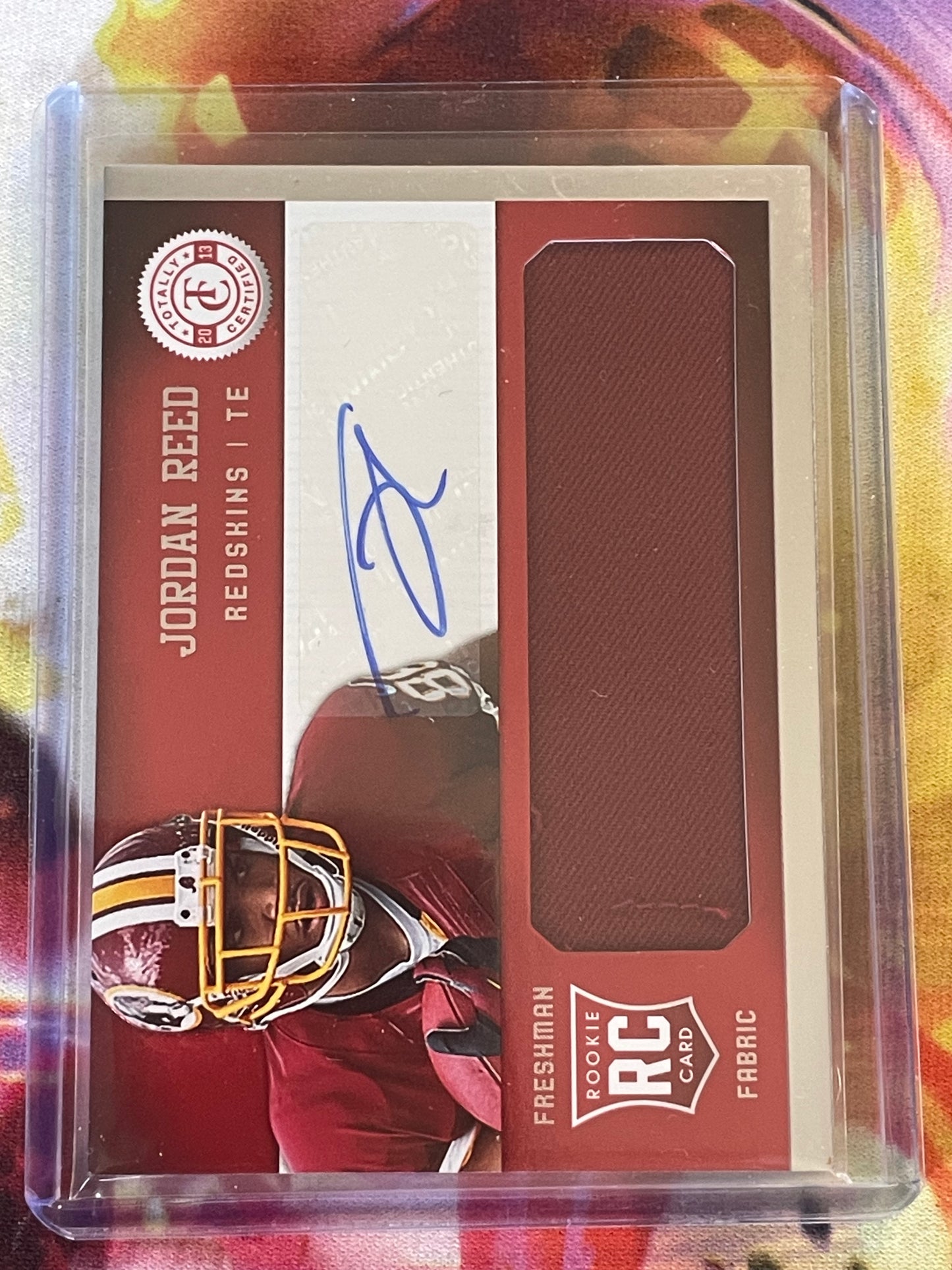 2013 Totally Certified Jordan Reed RPA /299 (GAME WORN)