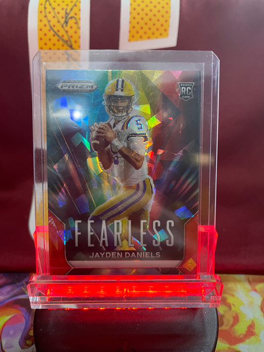 2024 Prizm Draft Picks Jayden Daniels Fearless Red Cracked Ice